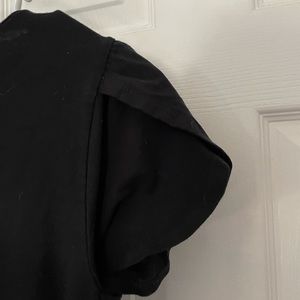 Tulip sleeve loft swing dress black